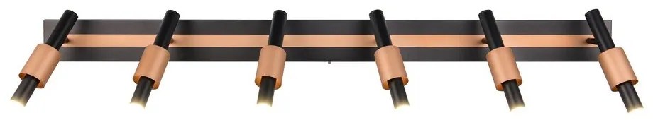 Czarna/w kolorze brązu lampa punktowa LED 20,5x120 cm Ikaris – Trio Select
