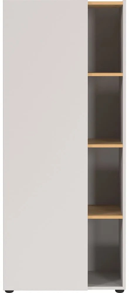 Kremowy regał w dekorze dębu 61x145x34 cm Adrano – Germania