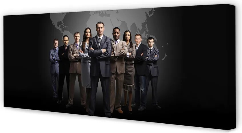 Duży obraz na płótnie Mapa z Ludźmi