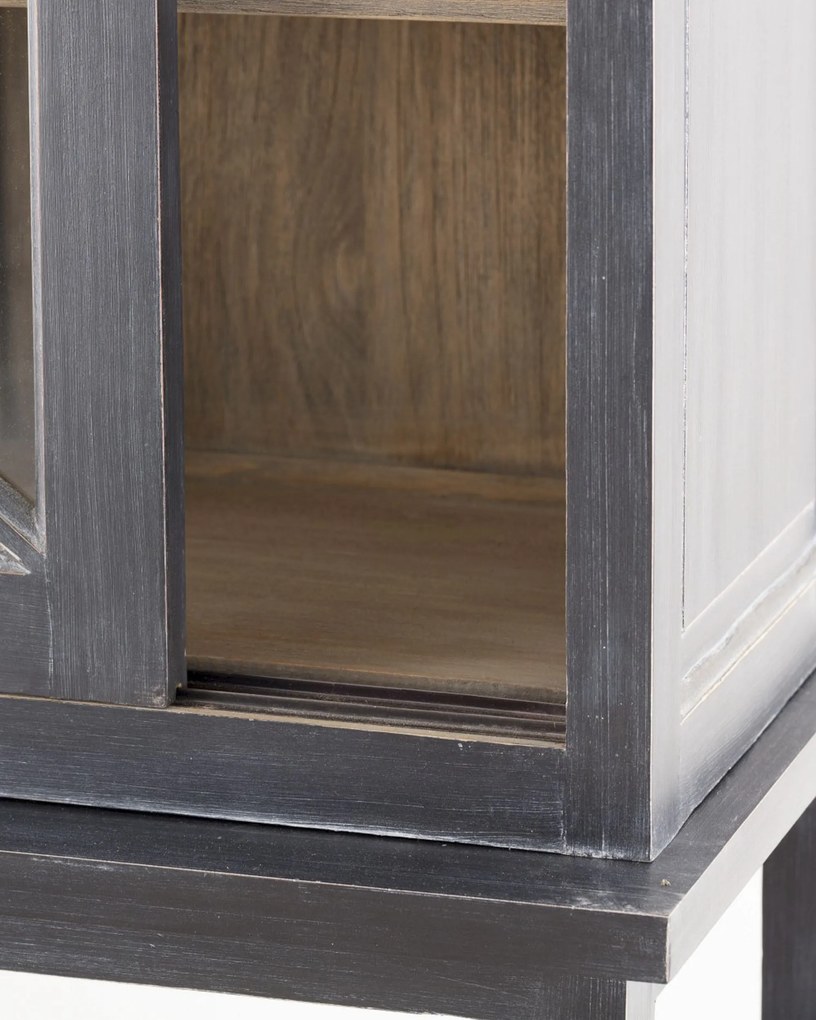 Kredens Rimir 160x50x220 old black & natural