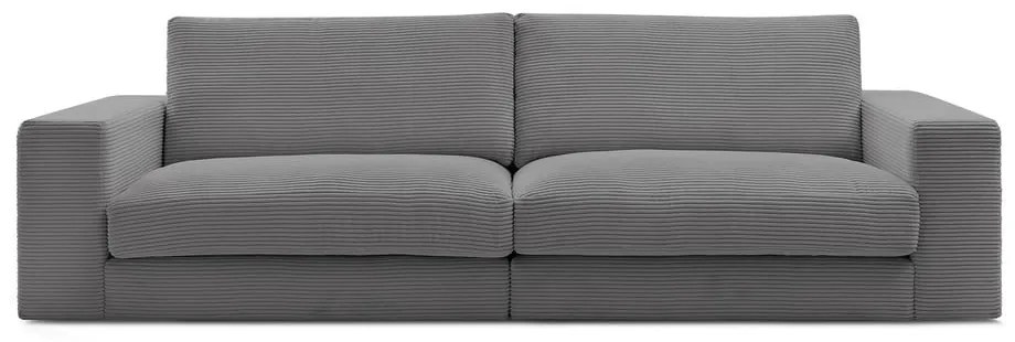 Ciemnoszara sztruksowa sofa 274 cm Leonard – Bobochic Paris