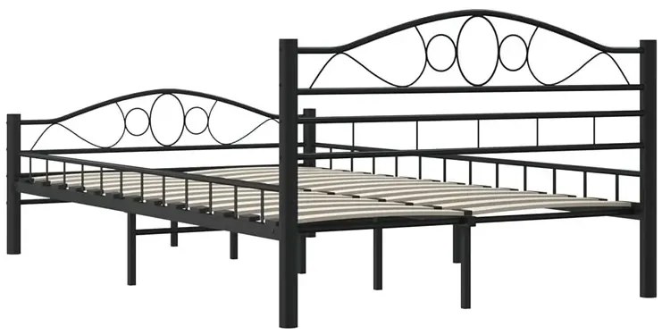 Czarne Metalowe Łóżko 140X200 Cm P1-D00