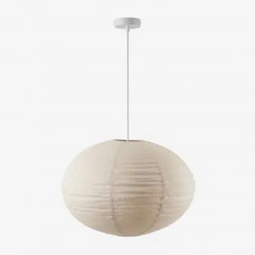 Lampa Sufitowa Lniana Eliasz Ø50 Cm - Sklum