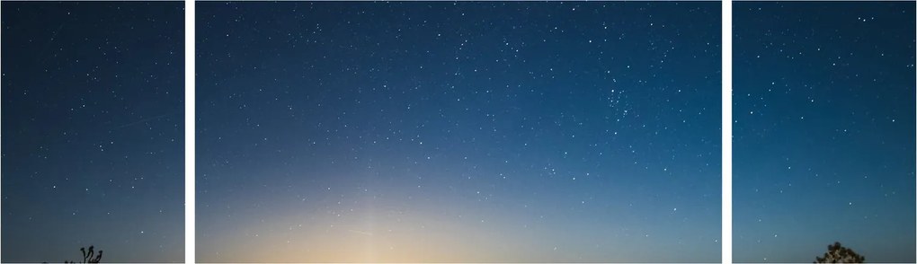 Obraz - Nocne niebo nad drogą (170x50 cm)