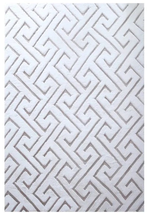 Dywan-pluszowy 3D Vision biało-beżowy 160 cm x 230 cm