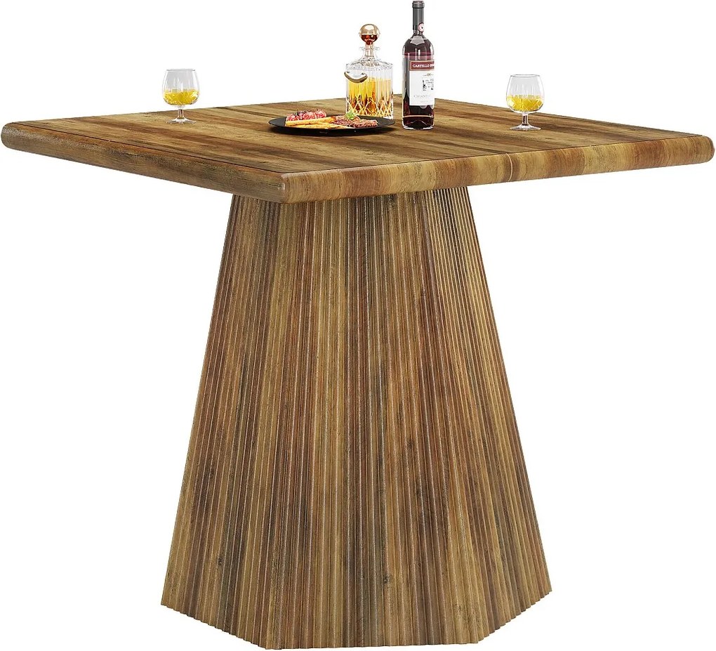 Stół jadalny dla 4 osób, kwadratowy stół kuchenny o wymiarach 80 cm z solidną podstawą