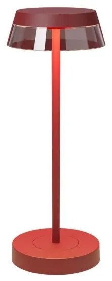 Redo 90311- Czerwona lampa stołowa LED ILUNA LED/2,5W/5V 3000 mAh IP65, ściemnia