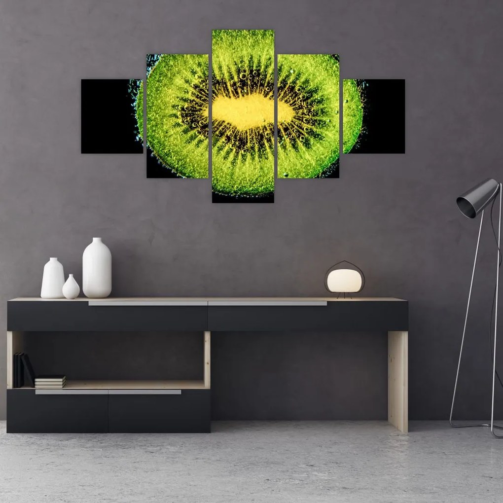 Obraz - szczegół kiwi w wodzie (125x70 cm)