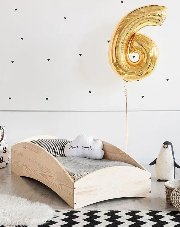 Drewniane łóżko dziecięce P1-T93