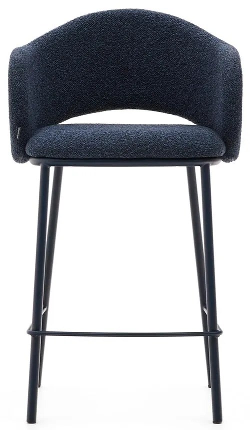 Ciemnoniebieski hoker (wysokość siedziska 65 cm) Maina – Kave Home