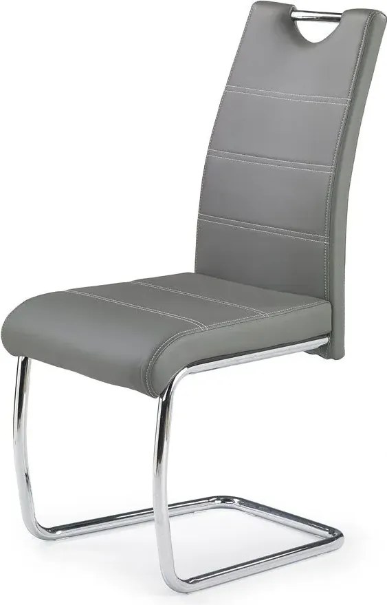Stylowe popielate nowoczesne metalowe krzesło S6-D58