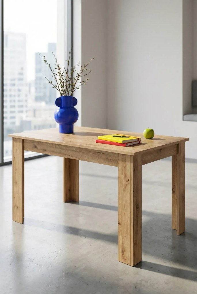 Prostokątny minimalistyczny stół kuchenny dąb craft P5-H23