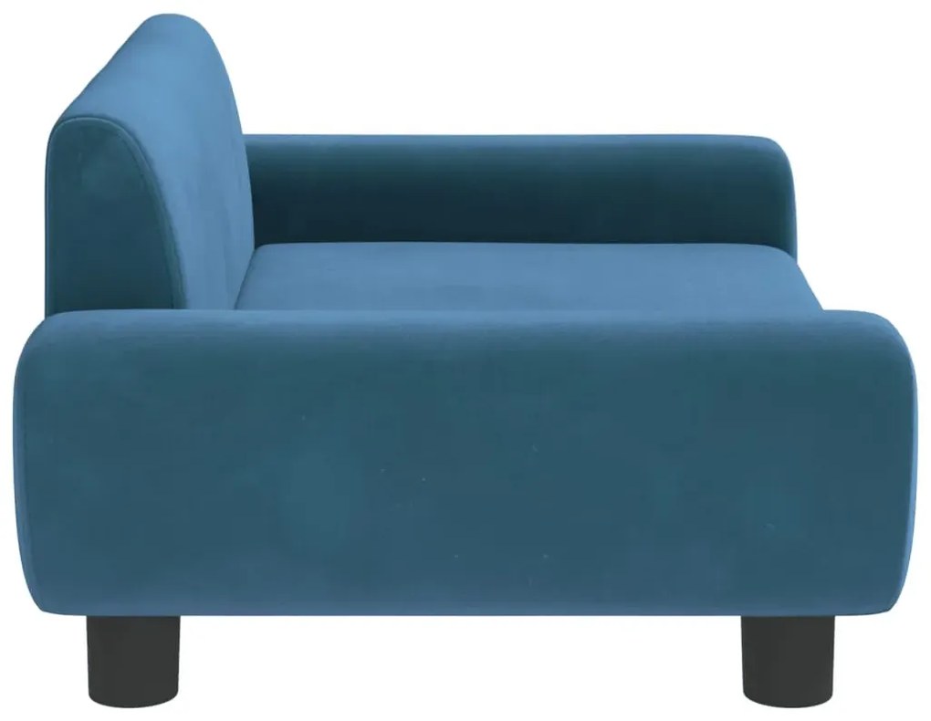 Niebieska sofa dla chłopca na nóżkach H8-W79