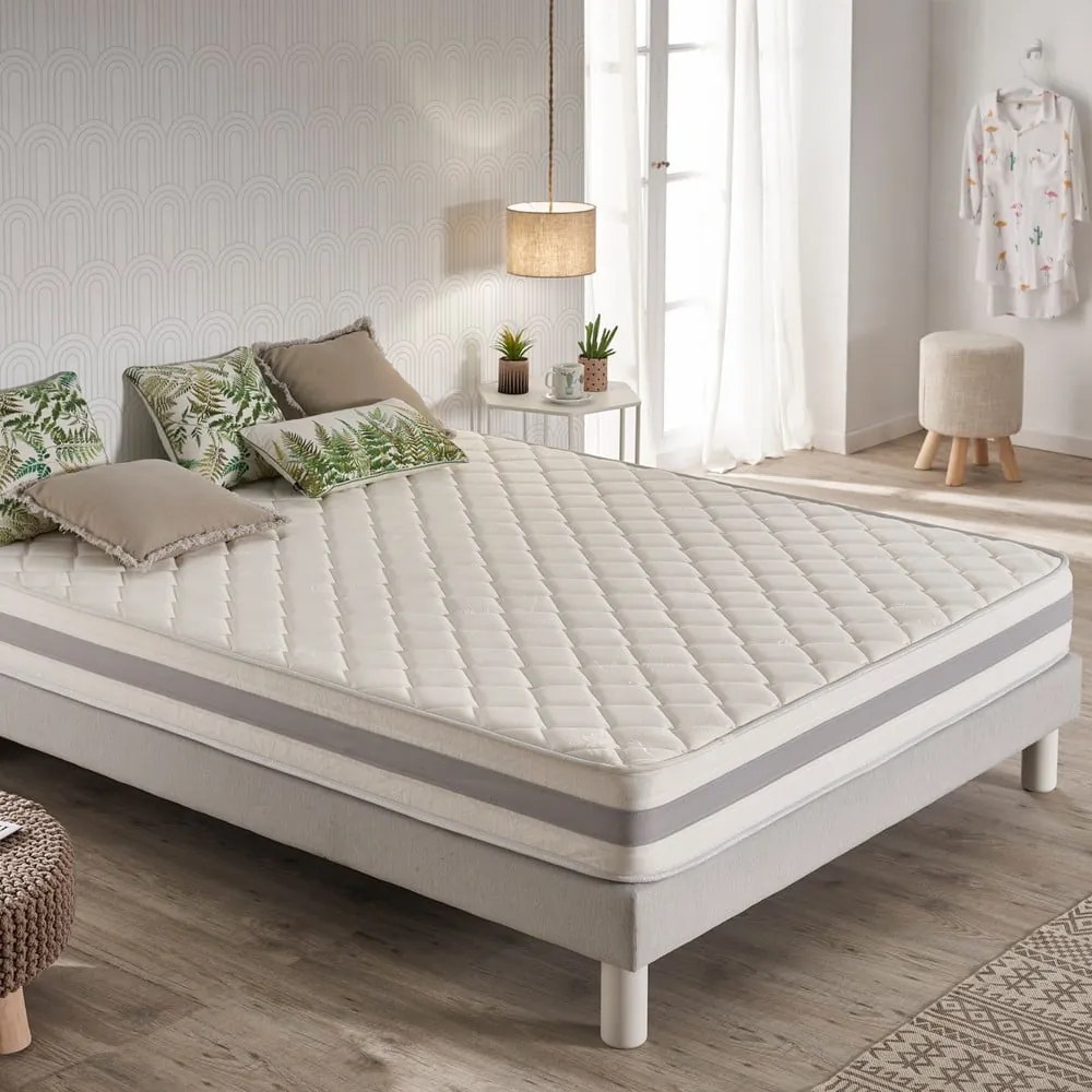 Twardy/średnio twardy piankowy materac dwustronny 90x200 cm Naturcare Aloe Vera – Moonia