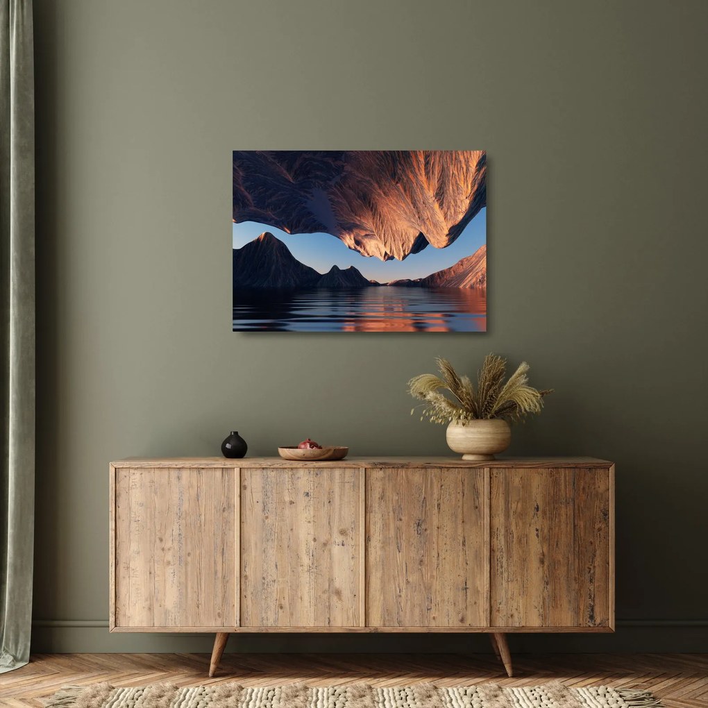 Obraz na szkle - Klify 3D (70x50 cm)