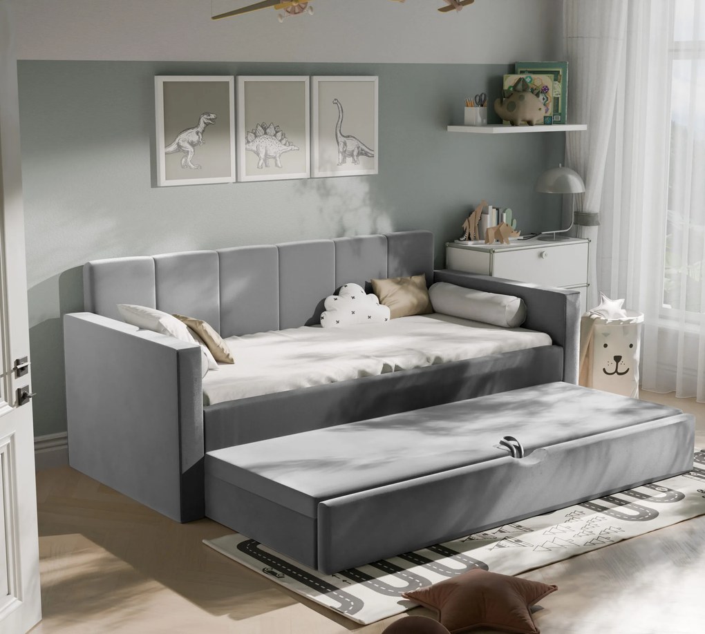 Łóżko młodzieżowe LUMI I z dodatkową powierzchnią spania - 80x200