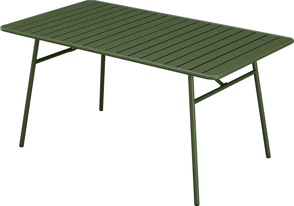 Stół ogrodowy metalowy - dł. 160 cm - Khaki - MIRMANDE