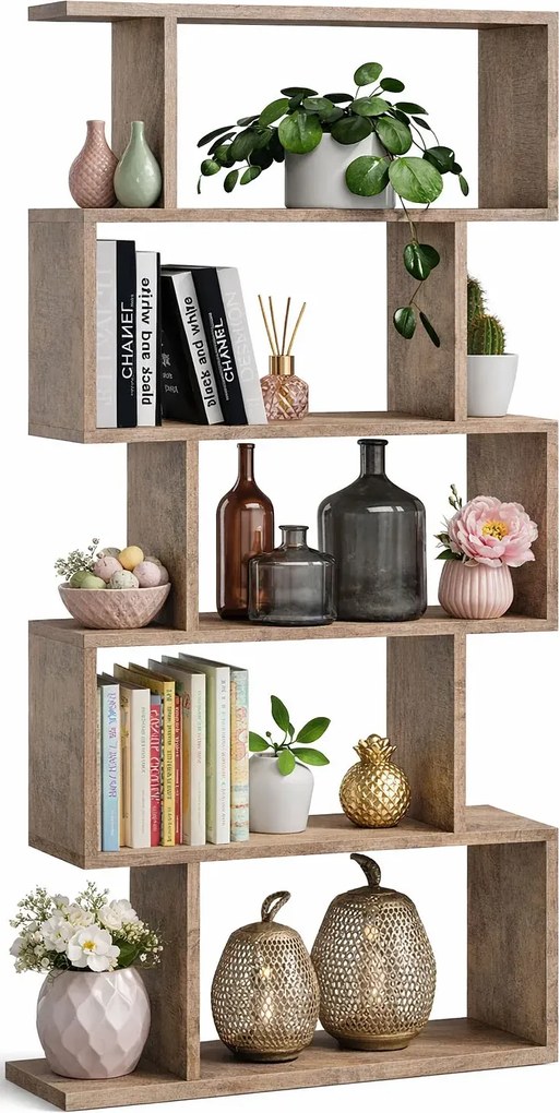 Nowoczesny regał na książki dąb kolonialny R0-D82