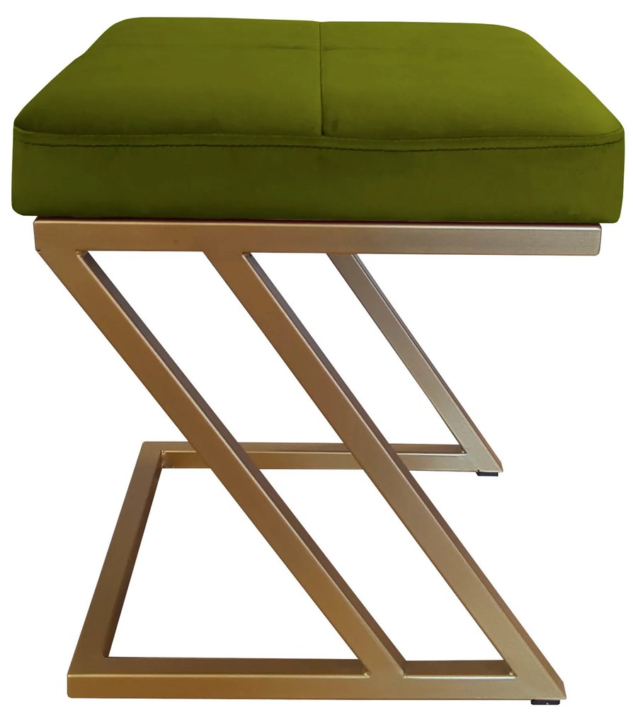 Pufa ZETA LOFT taboret podnóżek podstawa złota BL75