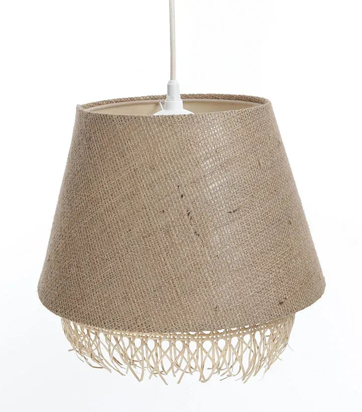 Lampa wisząca boho z jutowym abażurem - A346 Wajos 7X