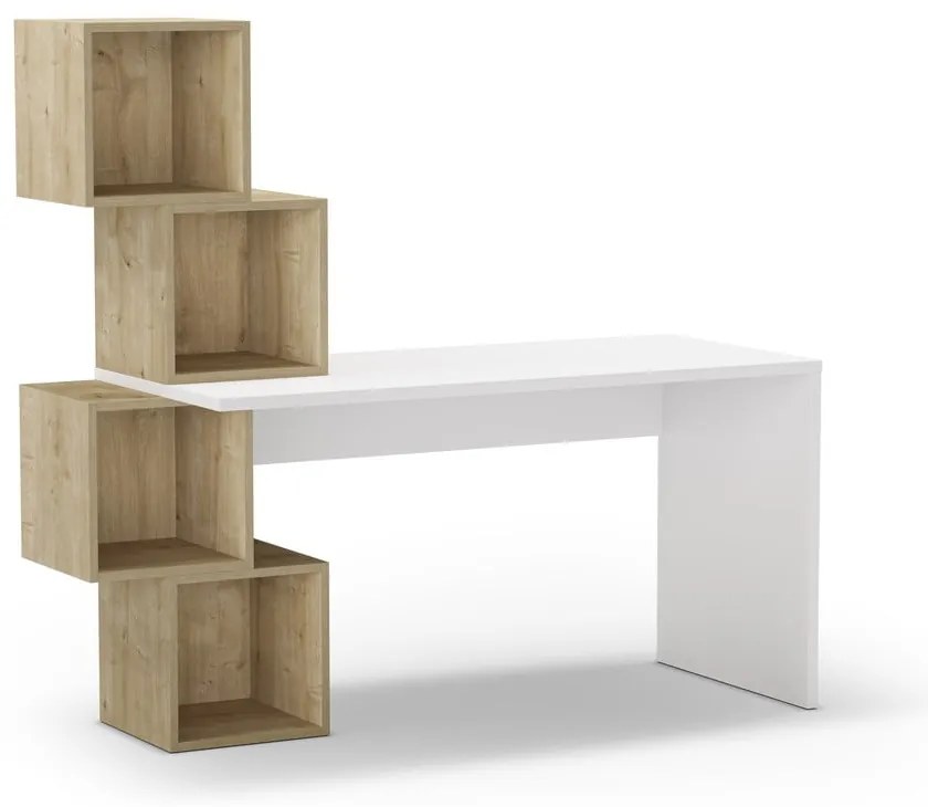Biurko w dekorze dębu 60x154 cm Cubik – Marckeric
