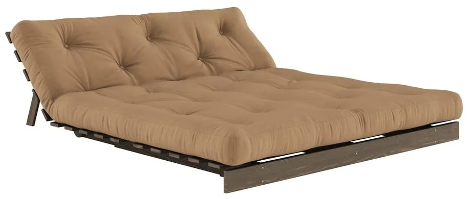 Jasnobrązowa rozkładana sofa 160 cm Roots – Karup Design