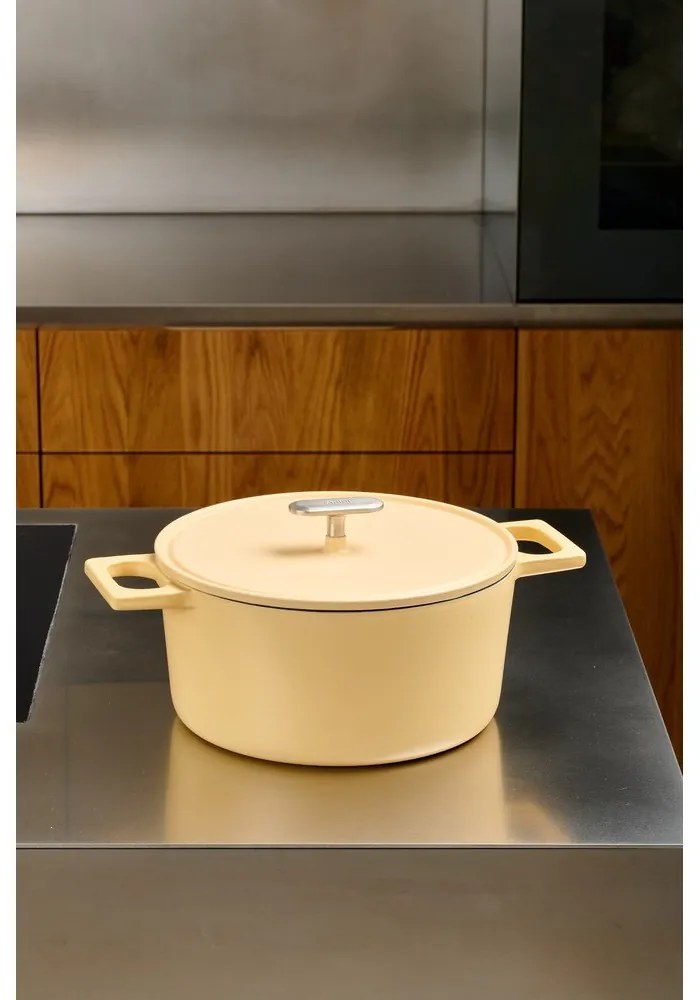 Garnek żeliwny z pokrywką odpowiedni na indukcję 5,5 l Mattia 3.0 – FABINI