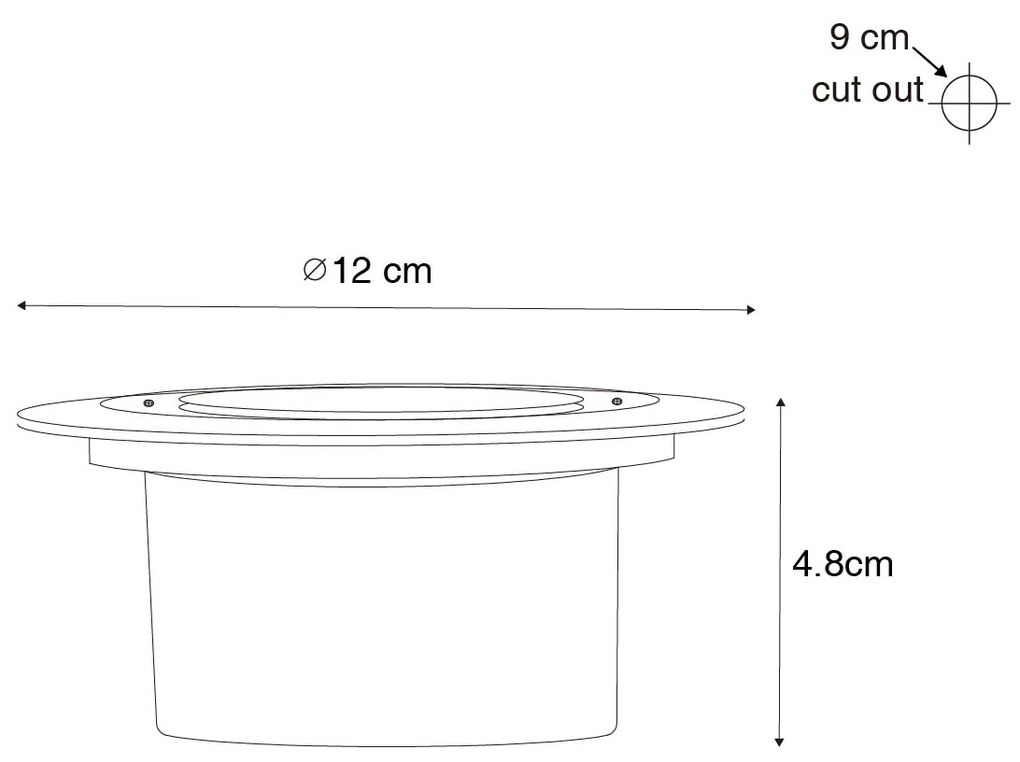 Zestaw 6 czarnych lamp ogrodowych naziemnych z LED IP65 zasilanych energią słoneczną - Terry