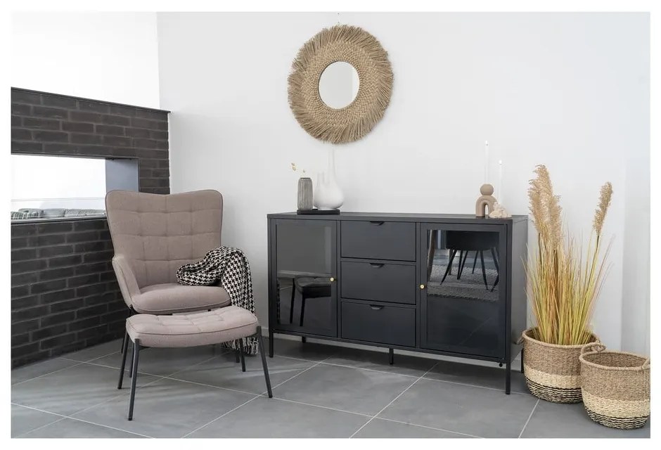 Jasnoszary fotel typu uszak Glasgow – House Nordic