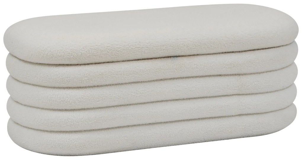 Siedzisko do przedpokoju GIULIA boucle, ze schowkiem, 110 x 46 x 40,5 cm