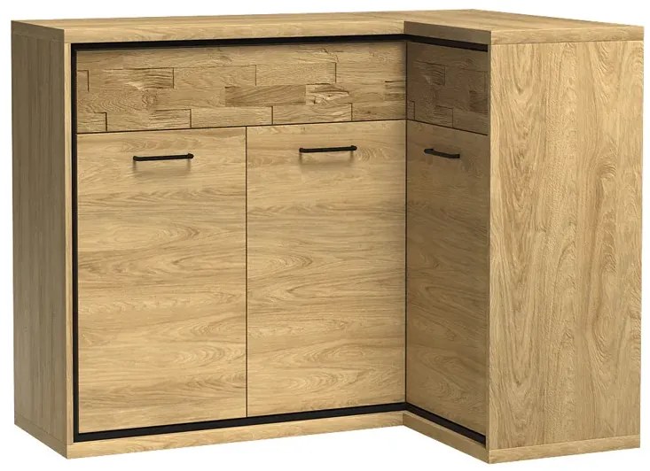 Komoda narożna hikora naturalna T3-M34