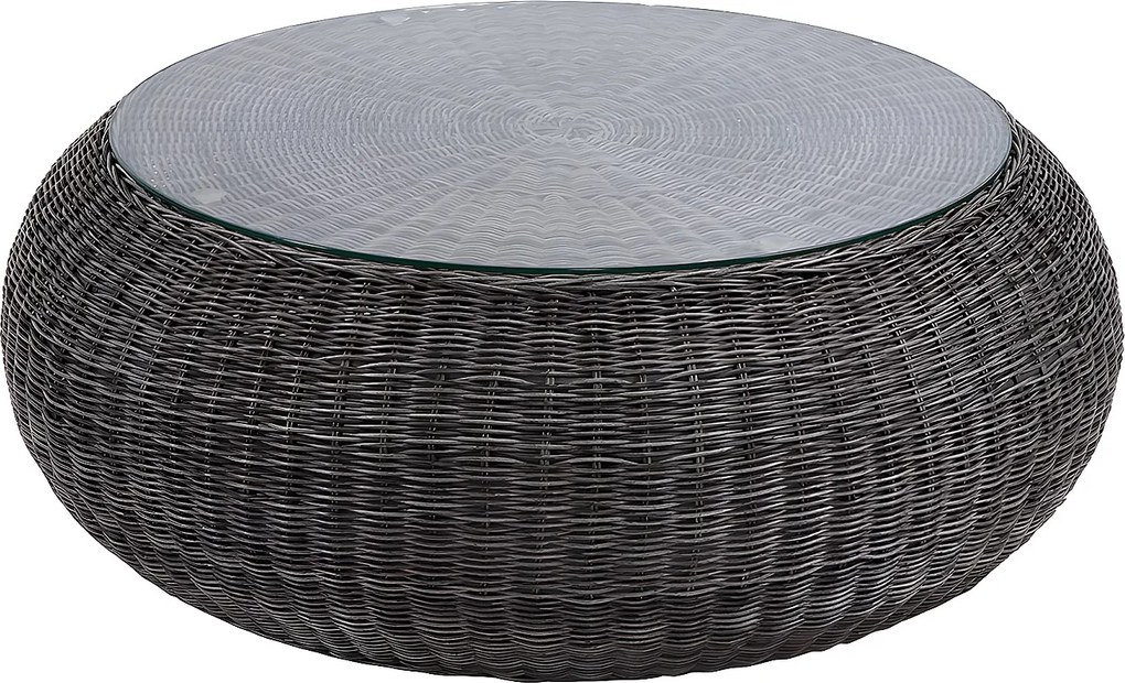 Stolik ogrodowy WHITEHEAVEN z technorattanu w kolorze szarym