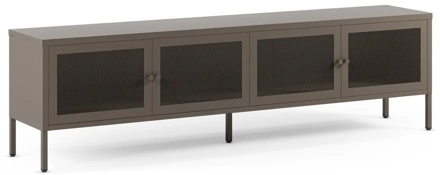 Szara metalowa szafka pod TV 160x50x35 cm Fayna – Marckeric