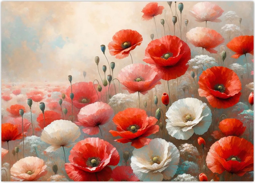 Obraz - Obraz z makami (70x50 cm)