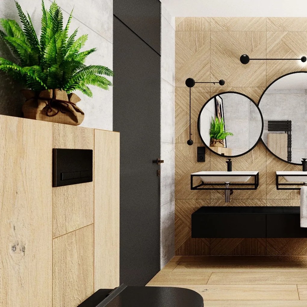 Przycisk spłukujący czarny IPPO