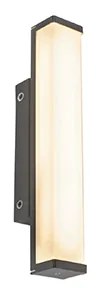 Lampa ścienna czarna 32 cm IP44 - Cascada Nowoczesny Oswietlenie wewnetrzne