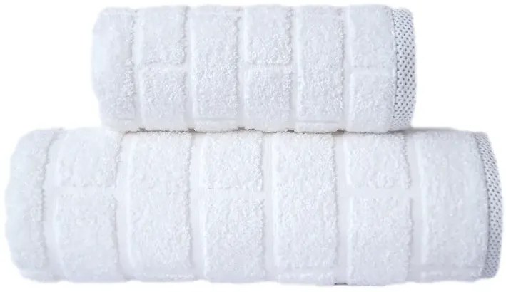 Ręcznik bawełniany Greno BRICK 50x90 biały GRENO