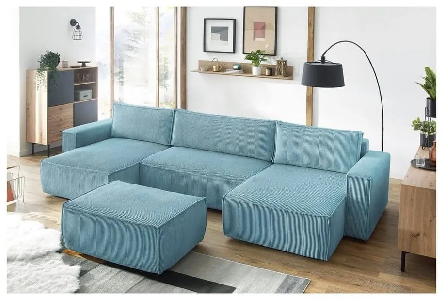 Miętowy sztruksowy podnóżek Nihad – Bobochic Paris