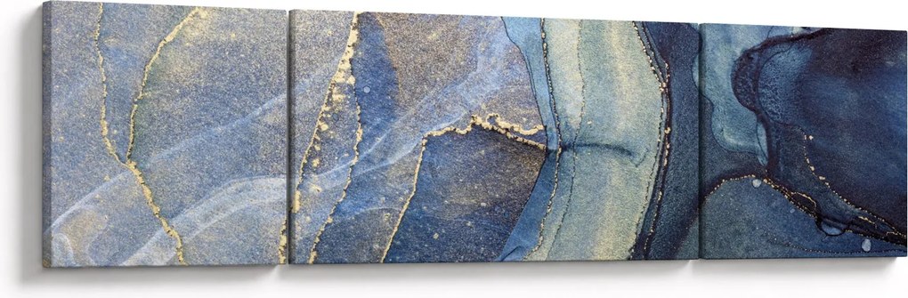 Obraz - Abstrakcja z użyciem tuszu alkoholowego (170x50 cm)