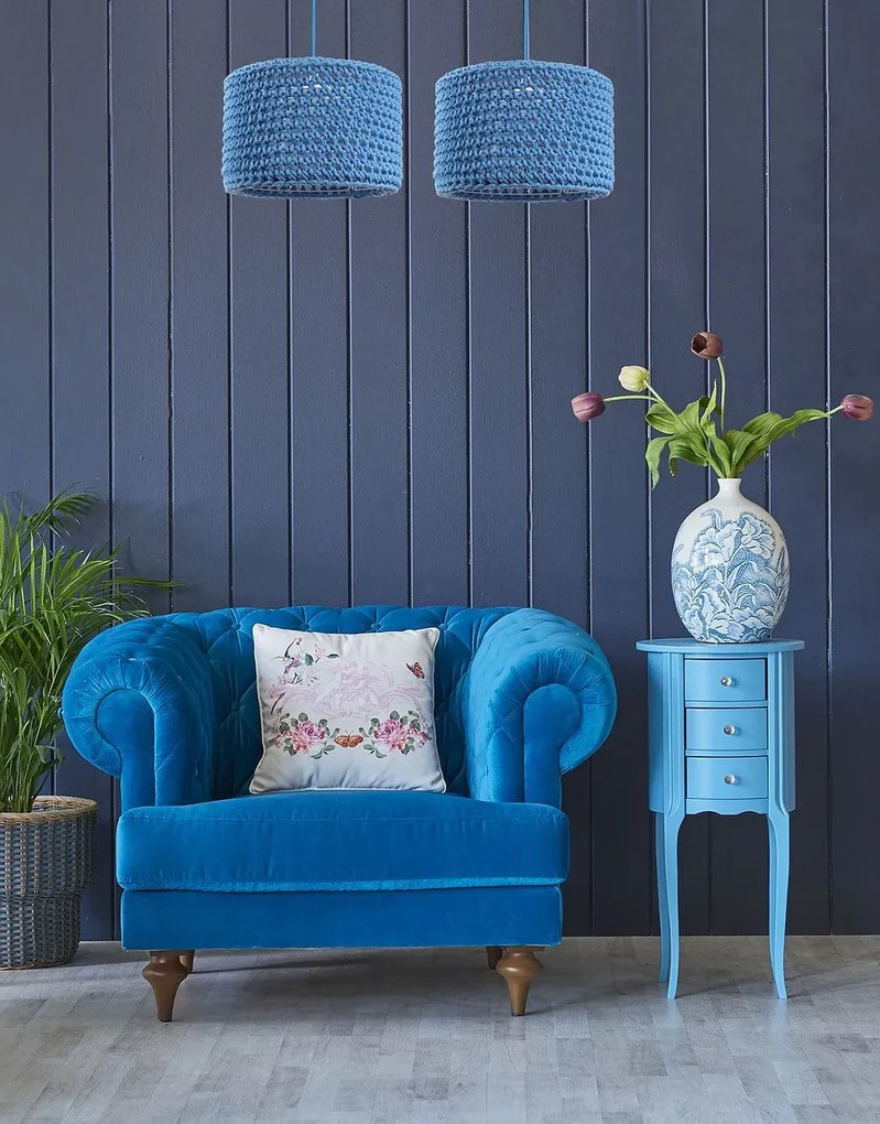 Lampa wisząca COTTON 30 niebieska BPS KONCEPT