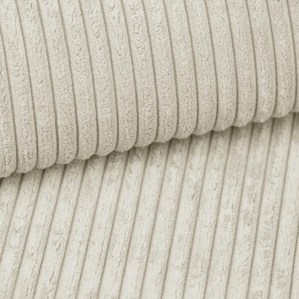 Kremowe tapicerowane łóżko dwuosobowe ze schowkiem ze stelażem 200x200 cm Voliera – Maison de Rêve