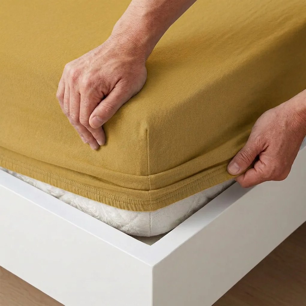 4Home prześcieradło IDEAL musztardowy, 200–220 x 200 cm, 200–220 x 200 cm