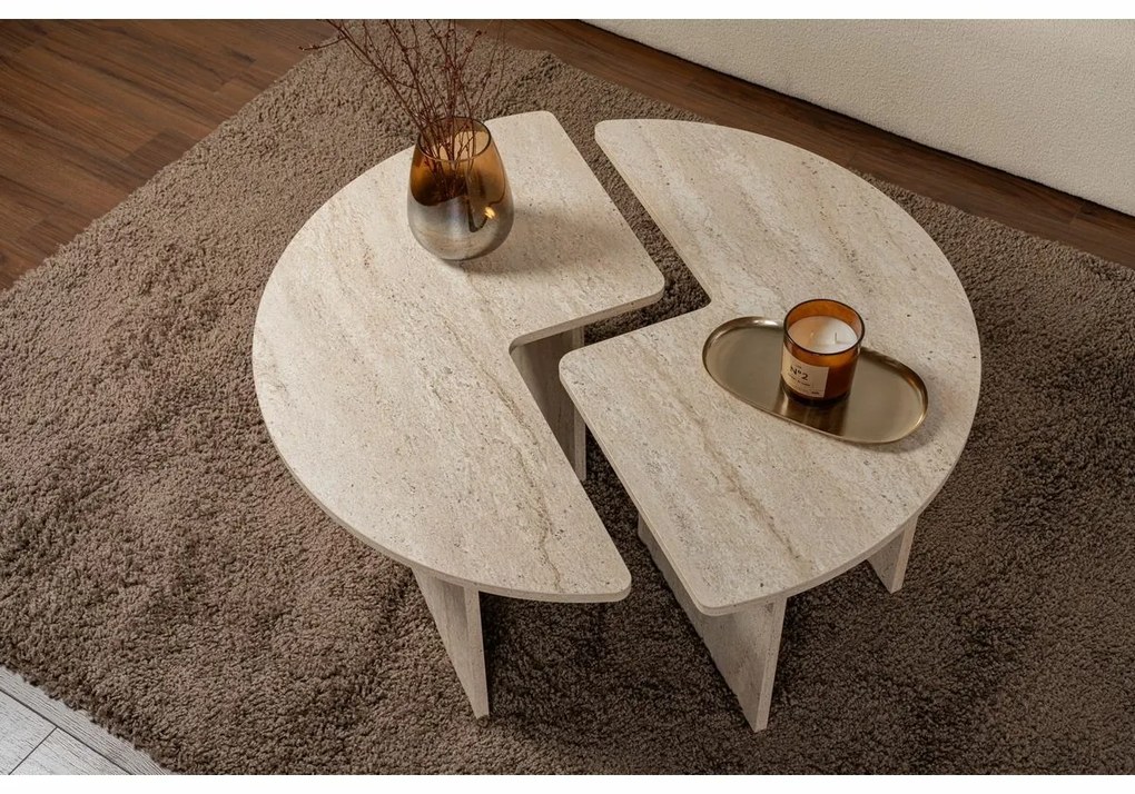 Stolik konferencyjny Moira Travertine