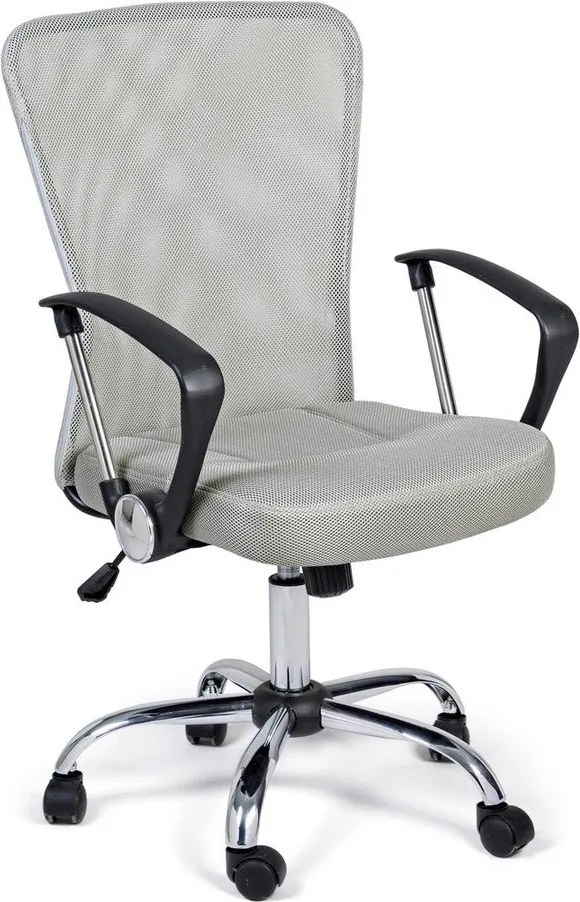 Jasnoszare tapicerowane krzesło biurowe Brisbane – Yes Everyday