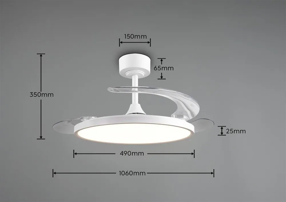 Biała lampa sufitowa LED Kasfjord – Reality