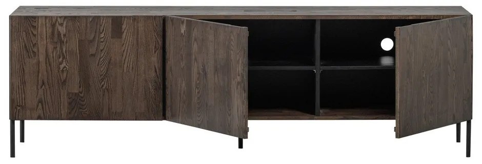 Brązowa szafka pod TV z litego drewna sosnowego 180x56x46 cm Bono – WOOOD