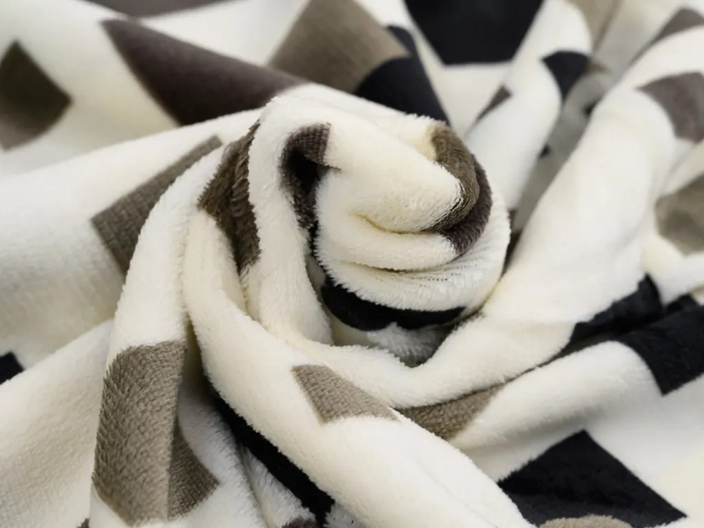 PrzytulneMieszkanie.pl PrzytulneMieszkanie.pl Pościel z mikropluszu LUXOR biało-szara Rozmiar pościeli: 70 x 90 cm | 140 x 200 cm