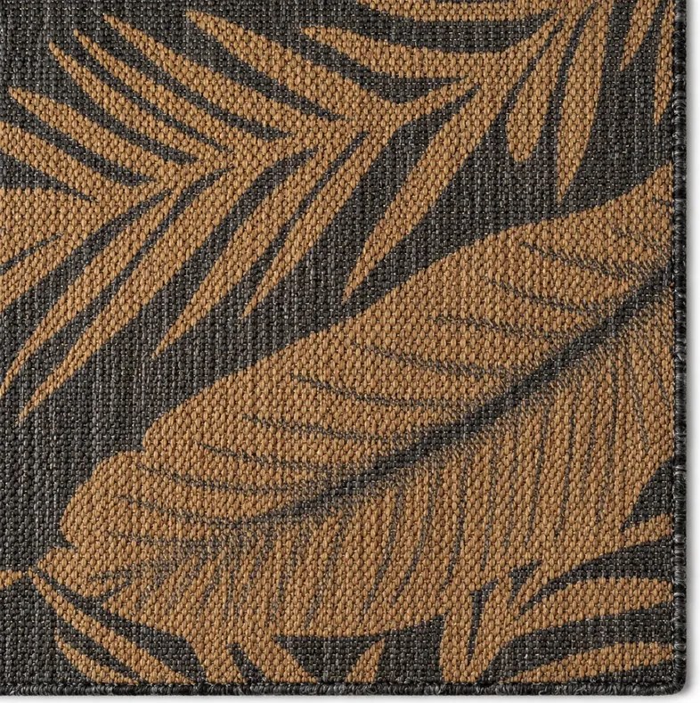 Dywan uniwersalny MIRA Liście Czarno Brązowe 80 cm x 250 cm