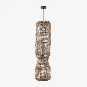 Lampa Sufitowa Wisząca Aleida Miel - Czarna & Ø25 Cm - ↑100 Cm Aleida - Sklum