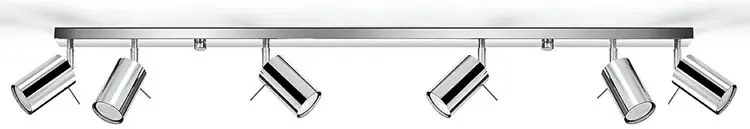 Podłużny plafon z regulowanymi reflektorami - EX686 P6-W11